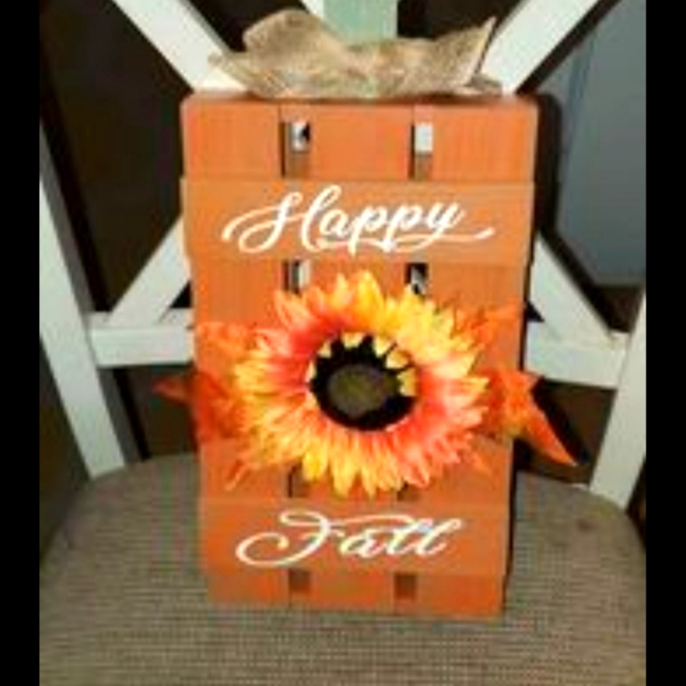 Wooden fall pumpkin 12×7